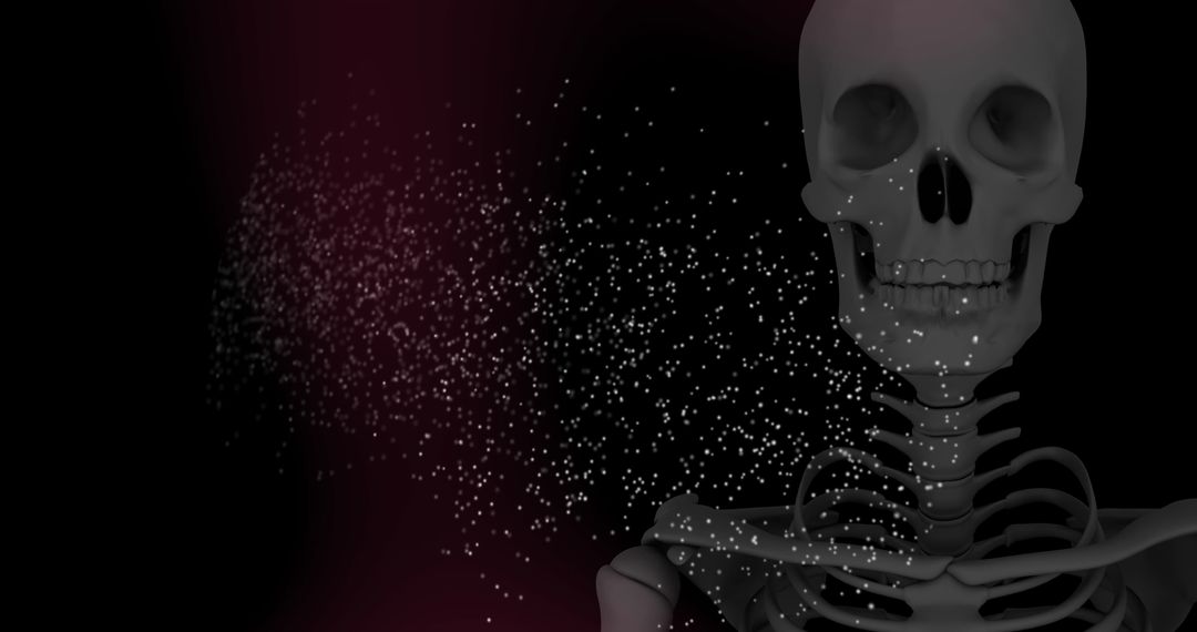 DNA Structure Layering Human Skeleton Model Interface