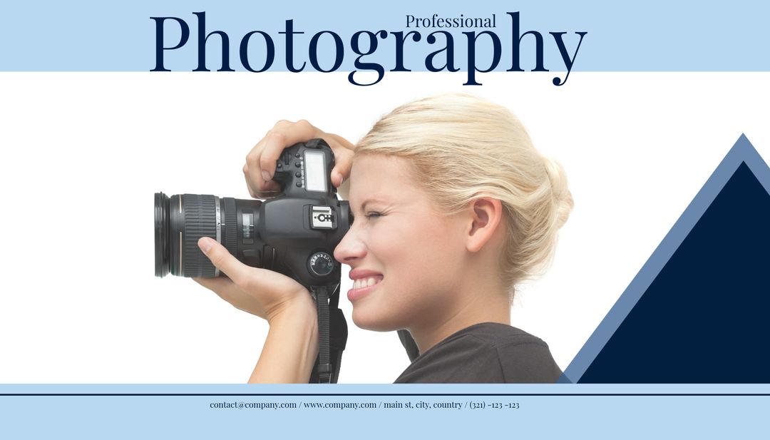 Smiling Photographer and DSLR Camera Highlighting Enthusiasm - Download Free Stock Templates Pikwizard.com