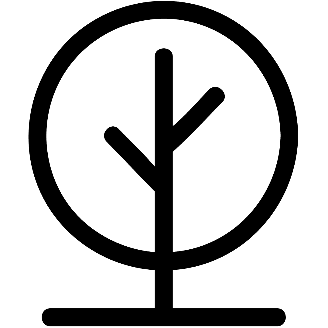 Abstract Tree Silhouette on Transparent Background