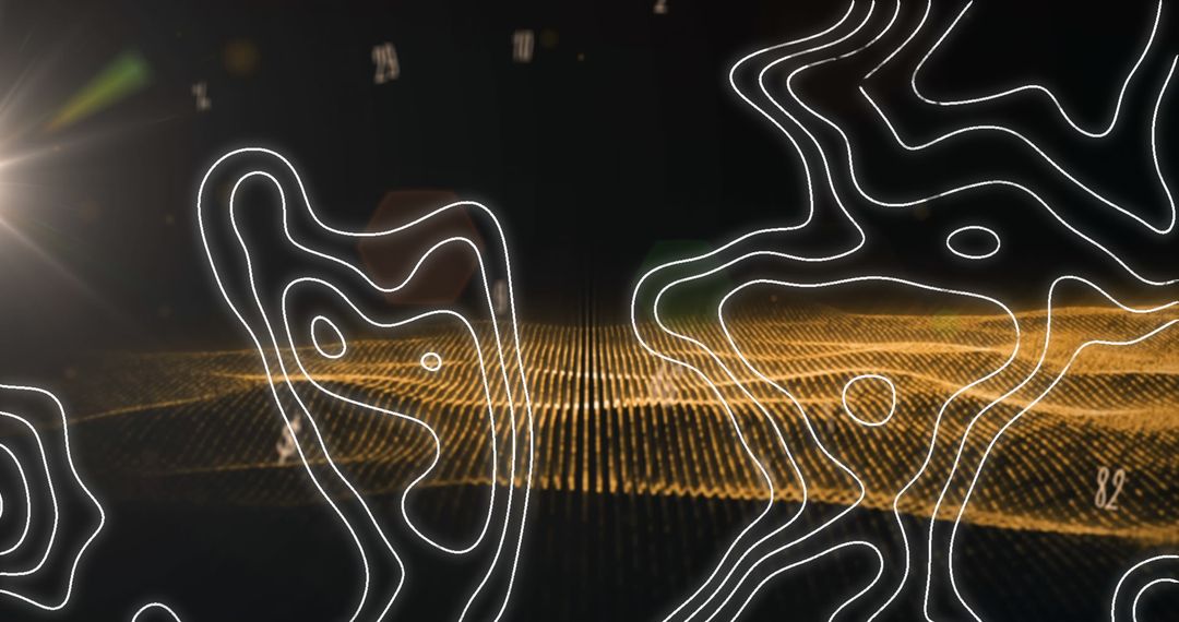 Abstract Digital Landscape Illustrating Data Flow