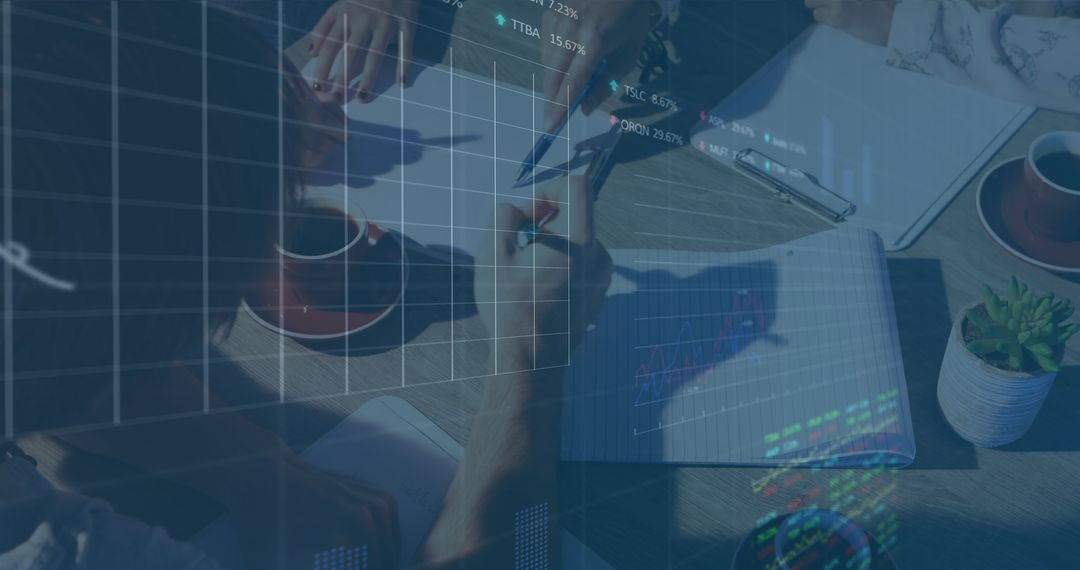 Financial Analysis with Business Professionals and Digital Interface