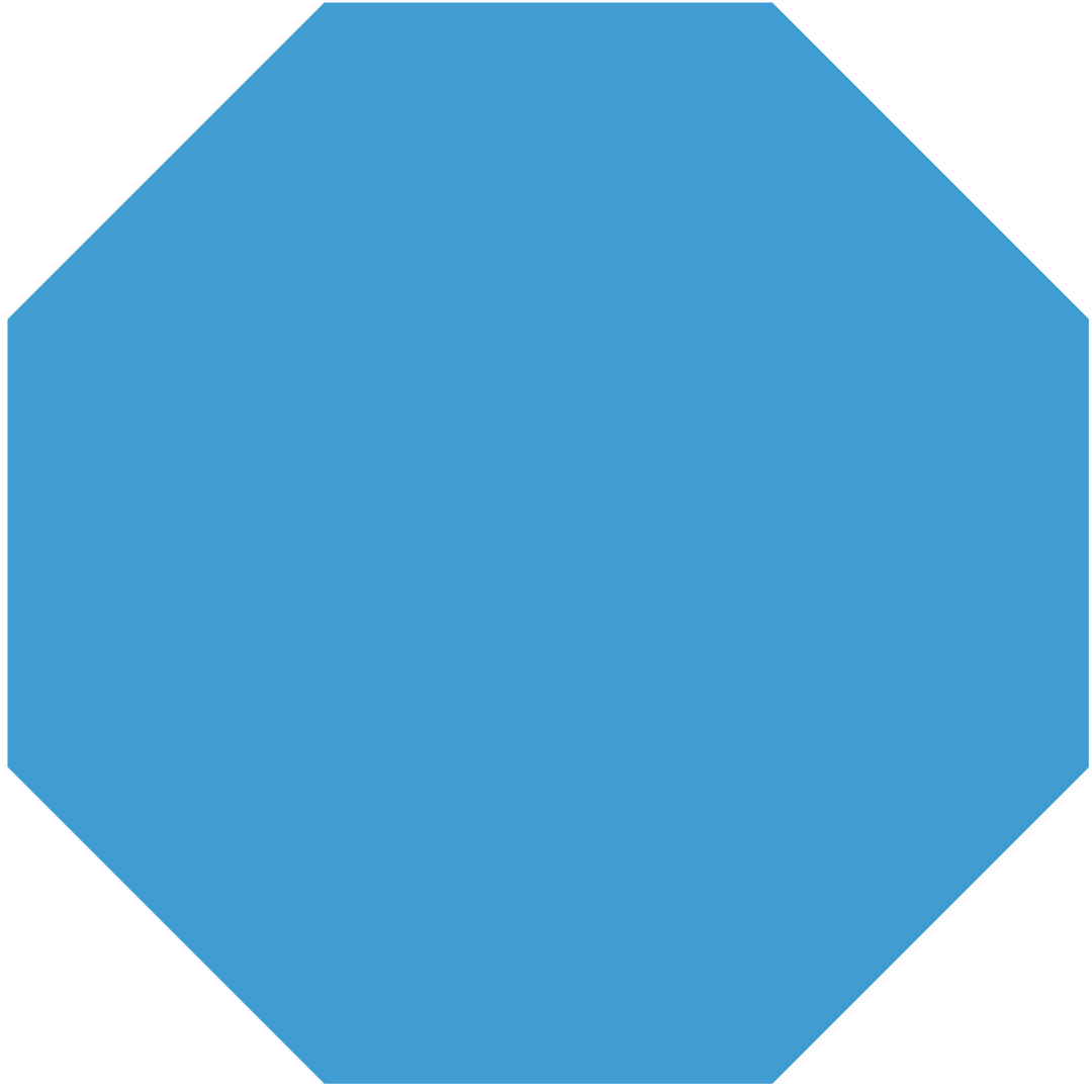 Blue Octagon with Transparent Background for Design Projects