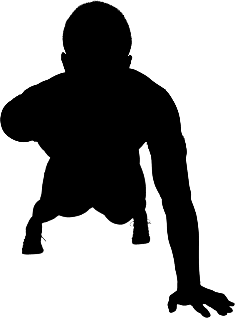Transparent Silhouette of Athlete Performing Push-Up Variety