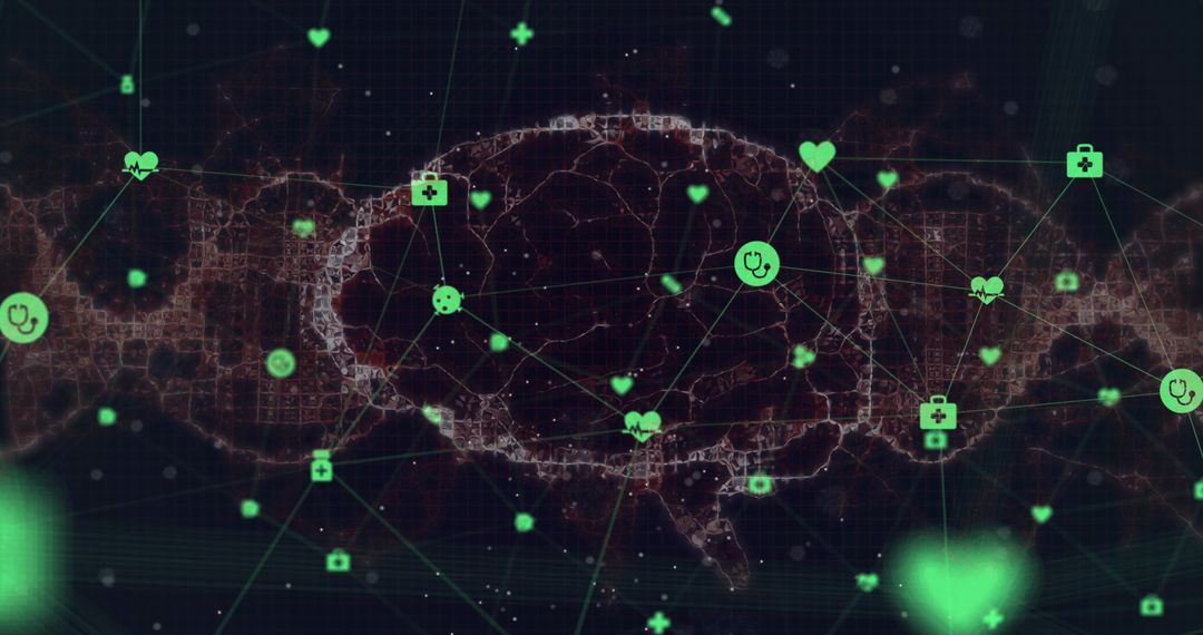 Abstract Medical Network Design Symbolizing Brain Connections