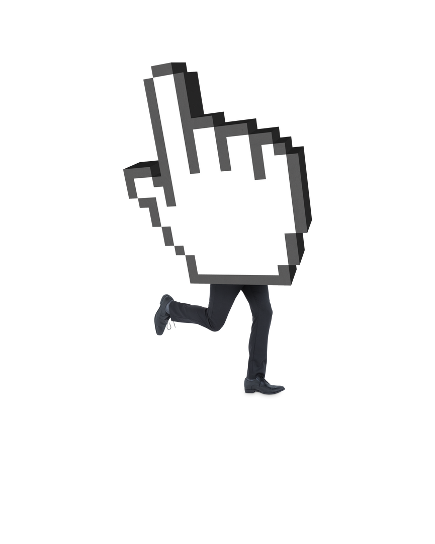 Digital Cursor with Legs Illustration on Transparent Background - Download Free Stock Images Pikwizard.com