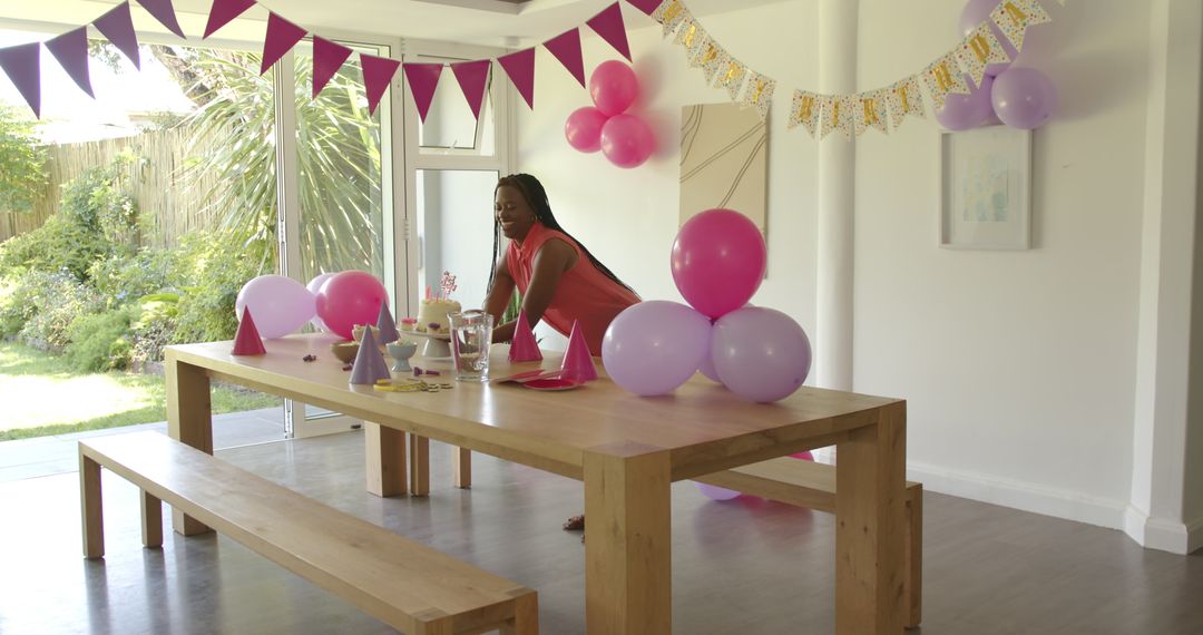 Joyful Preparation for a Festive Celebration with Balloons