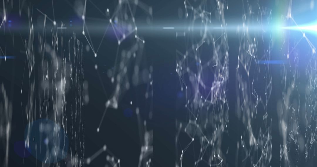 Abstract Network of Glowing Connected Points