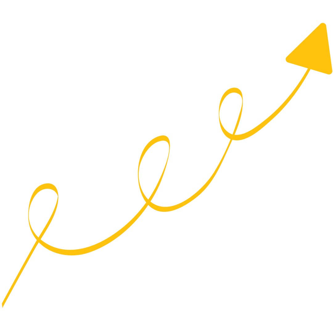 Golden Spiral Arrow on Transparent Background