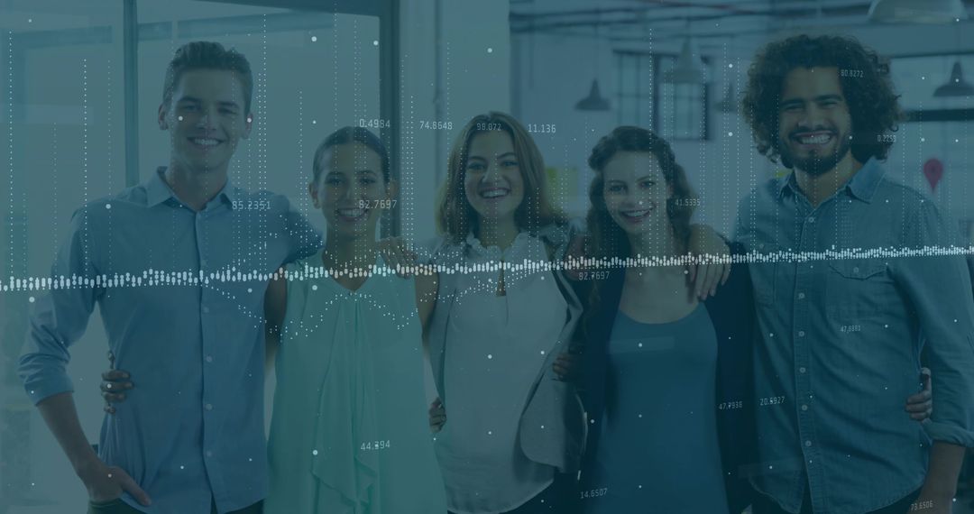 Vibrant Team Embracing Innovation in Modern Office Setting