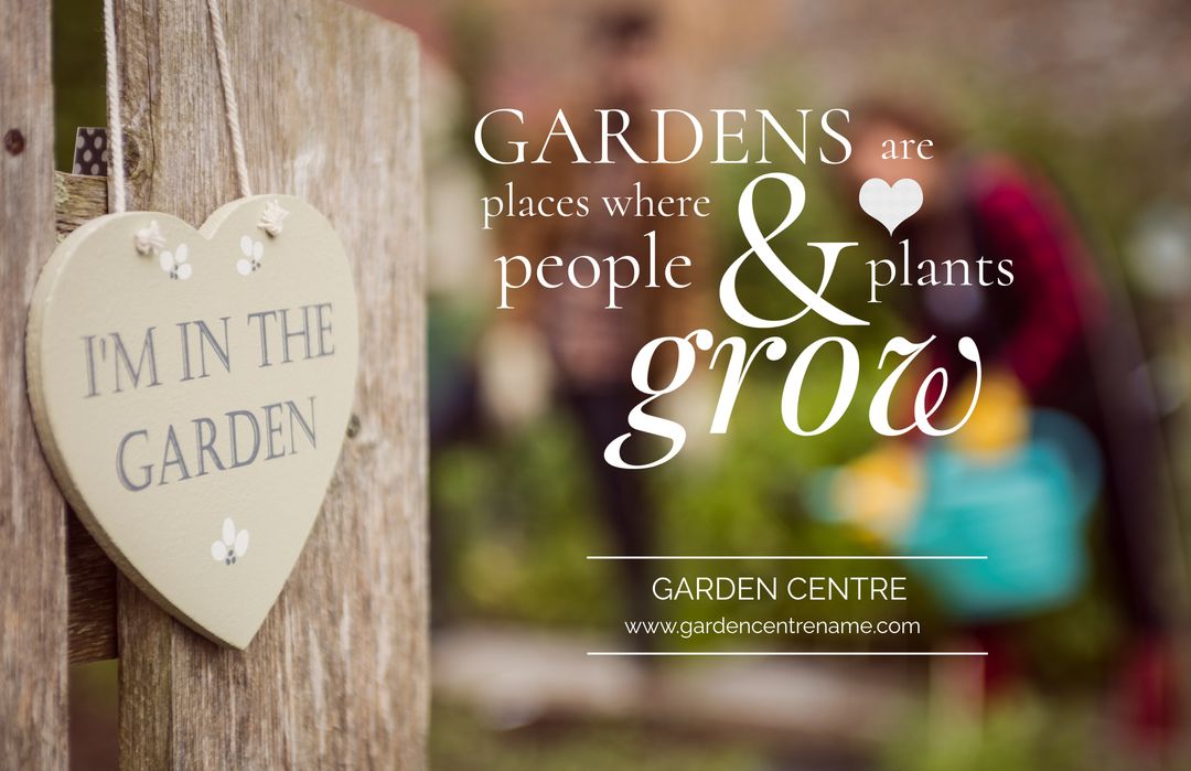 Promotional Garden Centre Advertisement with Inspirational Quote - Download Free Stock Templates Pikwizard.com