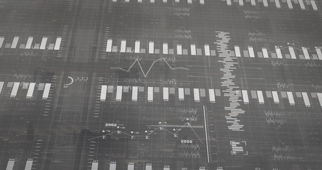 Futuristic Data Dashboard with Digital Analytics Interface