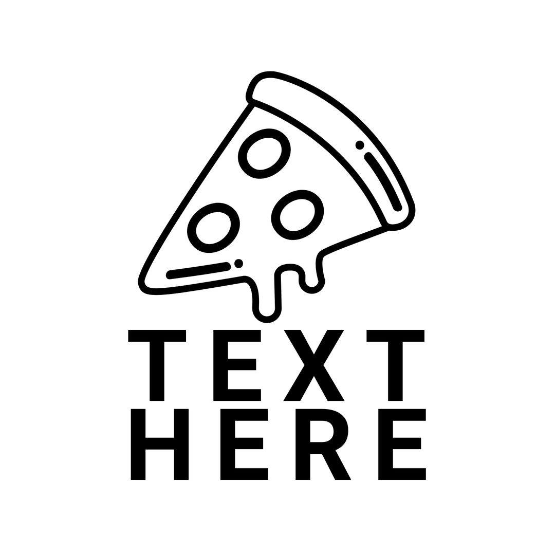 Stylized Pizza Slice Outline with Customizable Text Space - Download Free Stock Images Pikwizard.com