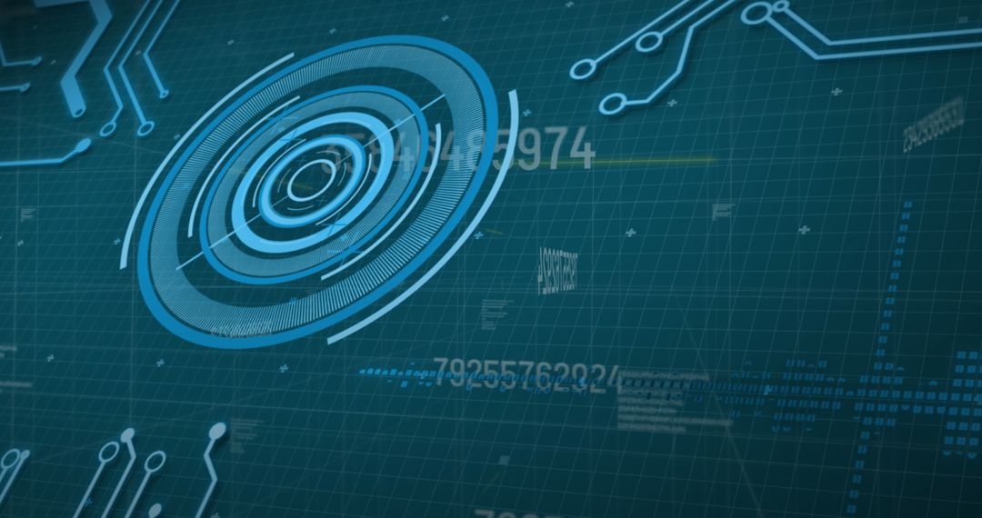 Futuristic Digital Interface with Virtual Data Interactions