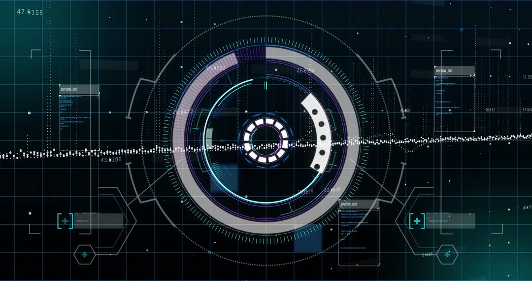 Futuristic Data Interface with Digital Arachnetic Grid