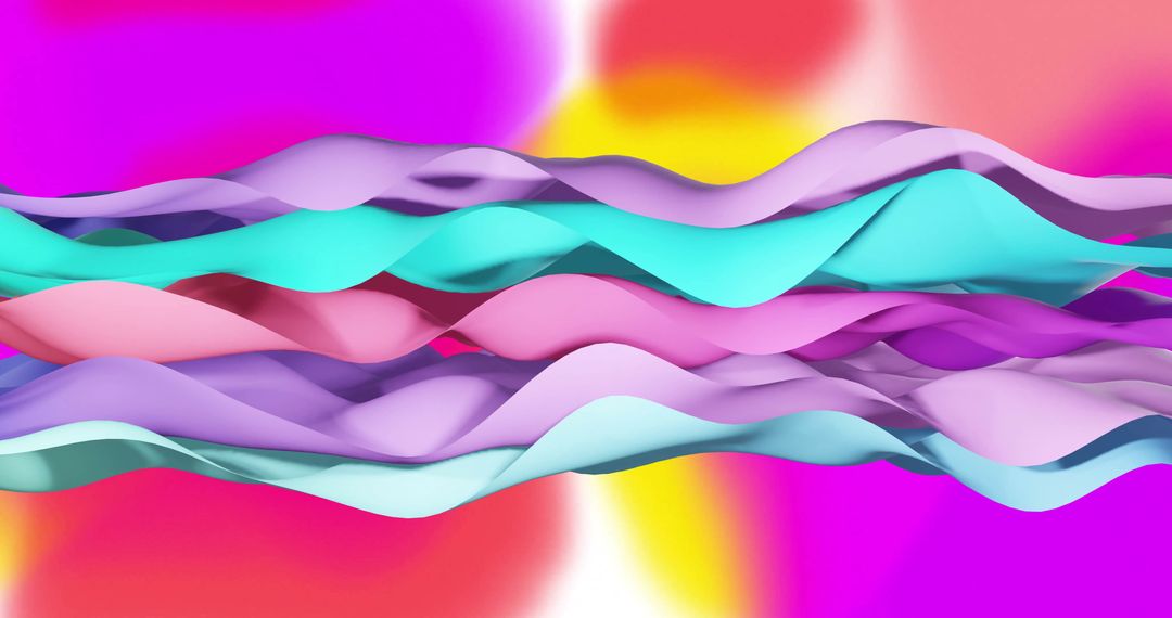 Colorful Abstract Layers with Dynamic Wave Motion