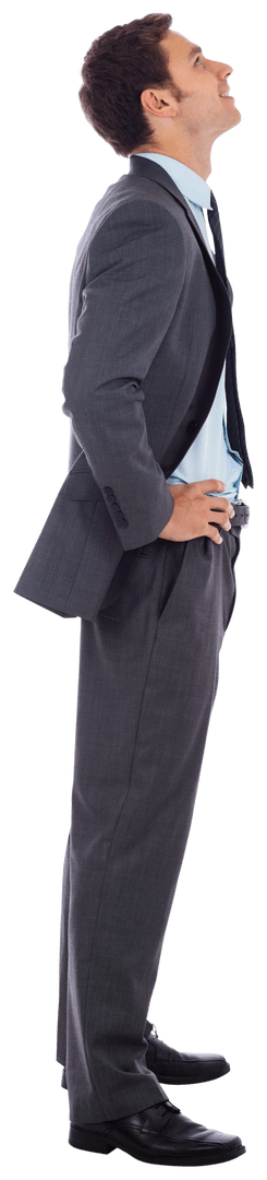 Transparent Background of Professional Smiling Upwards