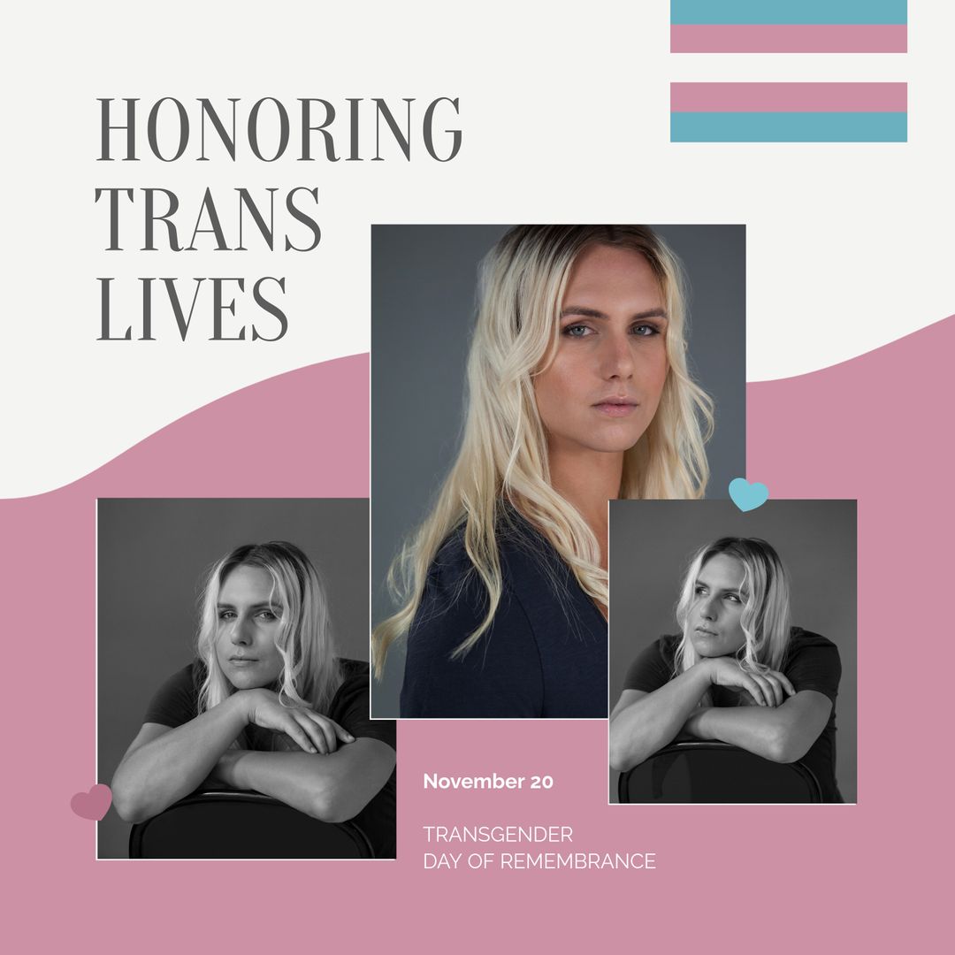 Transgender Day of Remembrance Tribute Design with Portrait