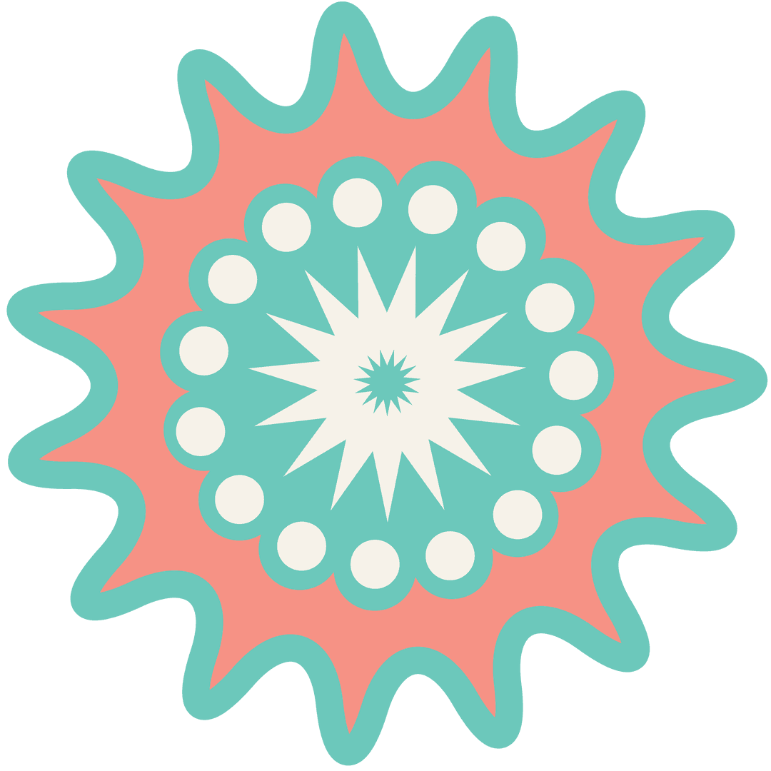 Colorful Abstract Geometric Layered Mandala on Transparent Background