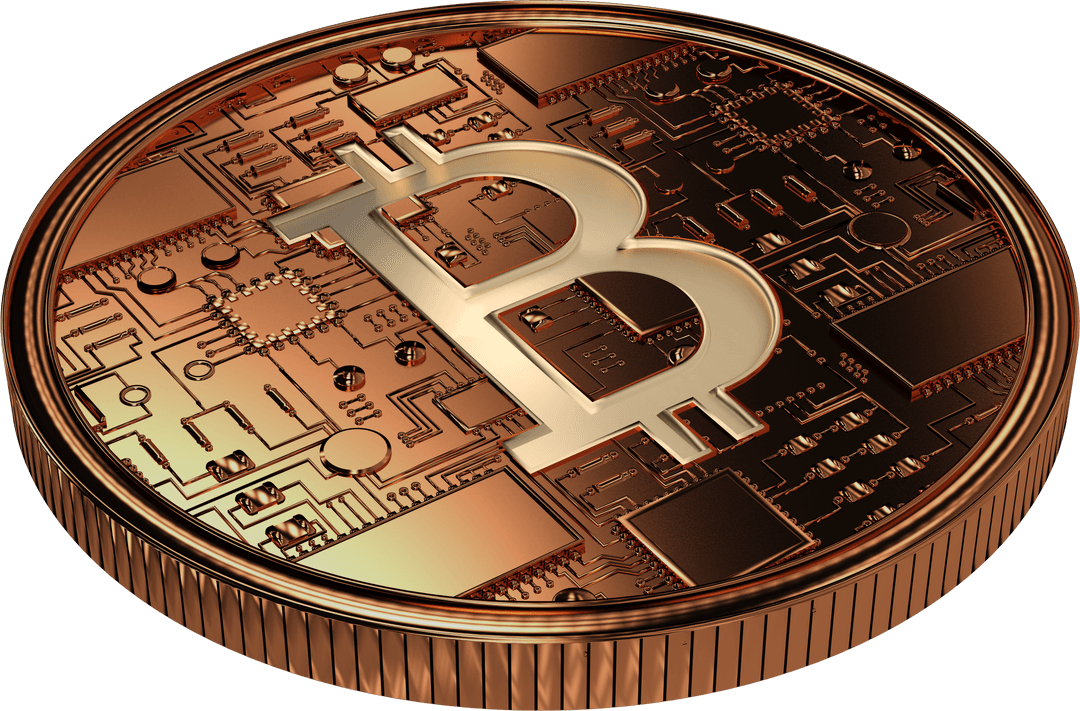 Digital Bitcoin Coin Rendering on Transparent Background - Download Free Stock Images Pikwizard.com