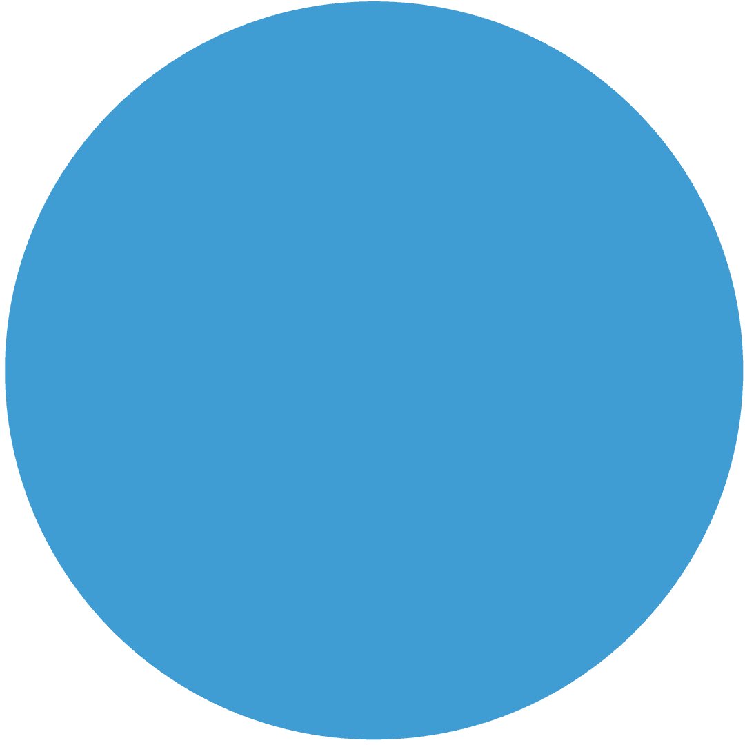 Blue Circle Gradient with Copy Space on Transparent Background