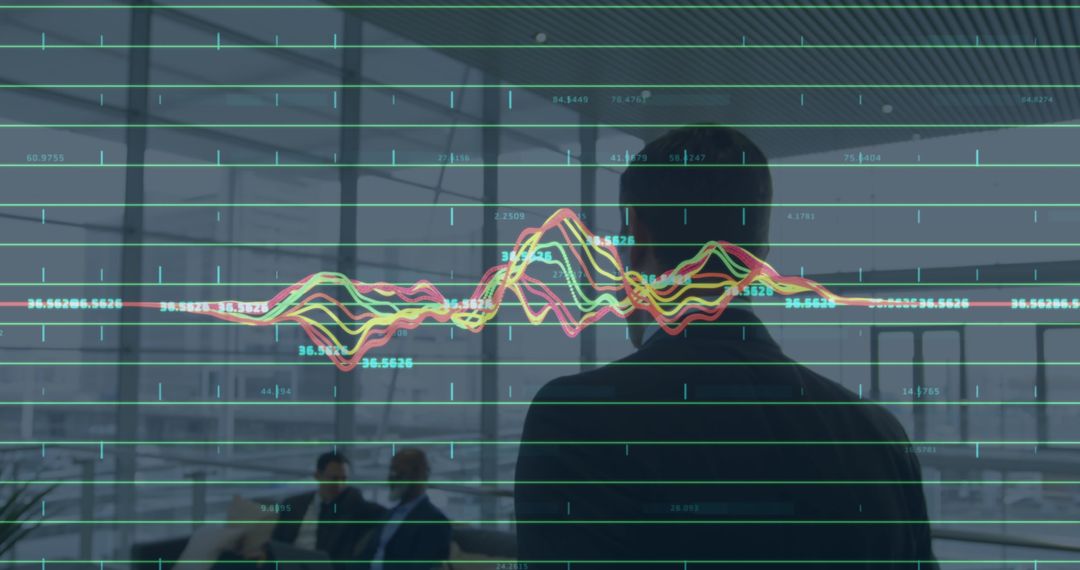 Business Leader Analyzing Data in Modern Office Environment