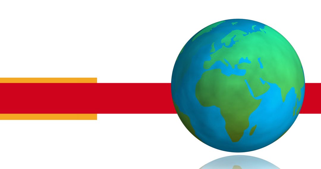 Global Concept with Colorful Lines and Abstract Earth Design