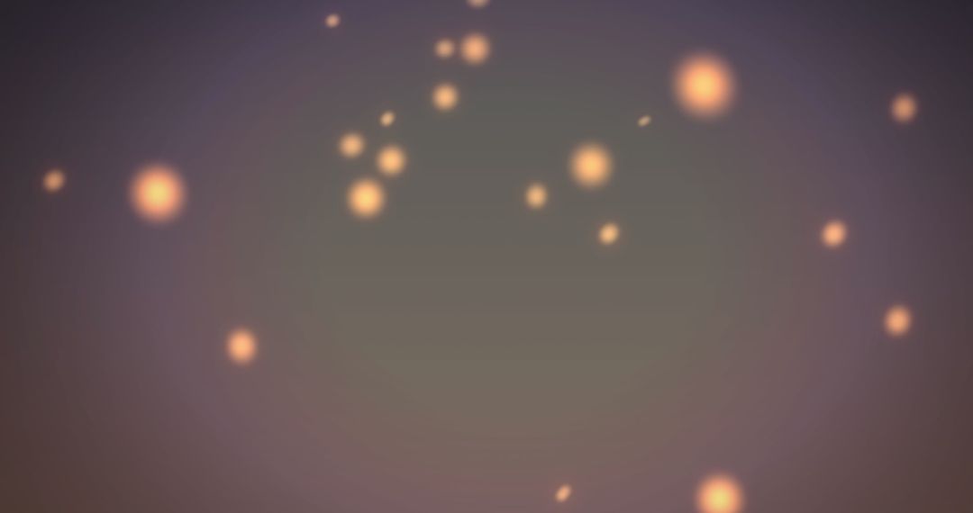 Glowing Yellow Light Orbs on Dark Background for Festive Concept