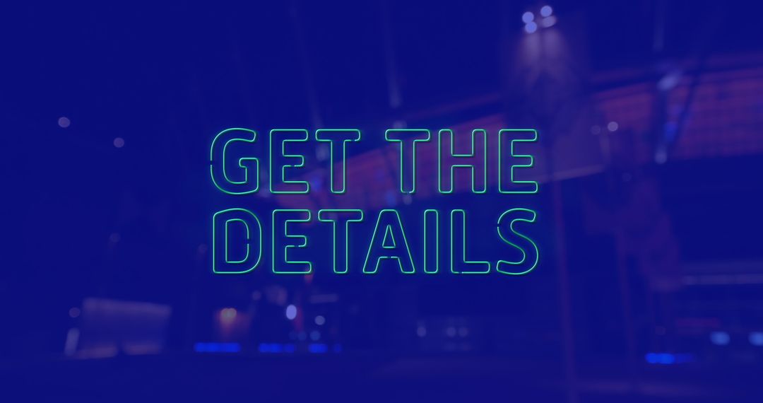 Get the Details Text over Night Cityscape