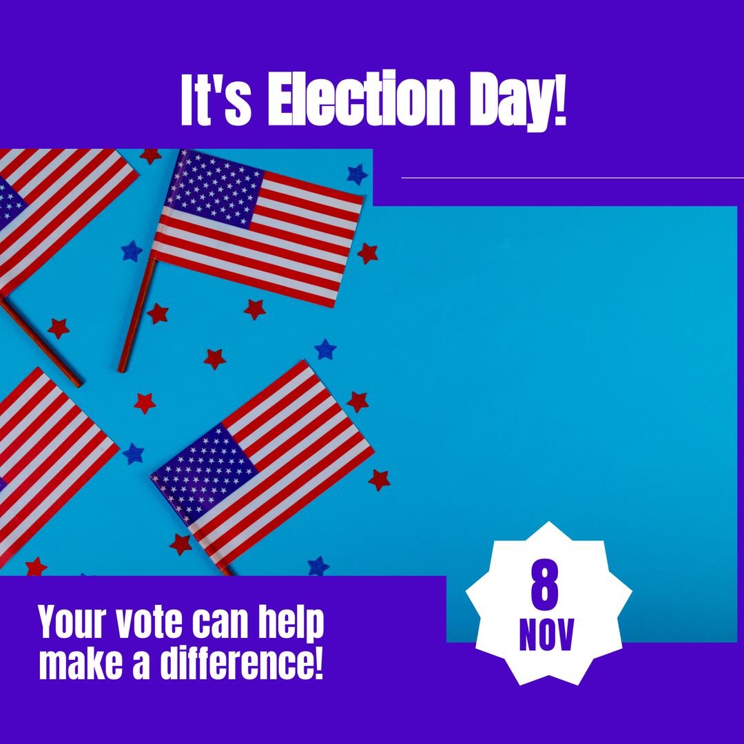 Election Day Reminder with Patriotic Symbols