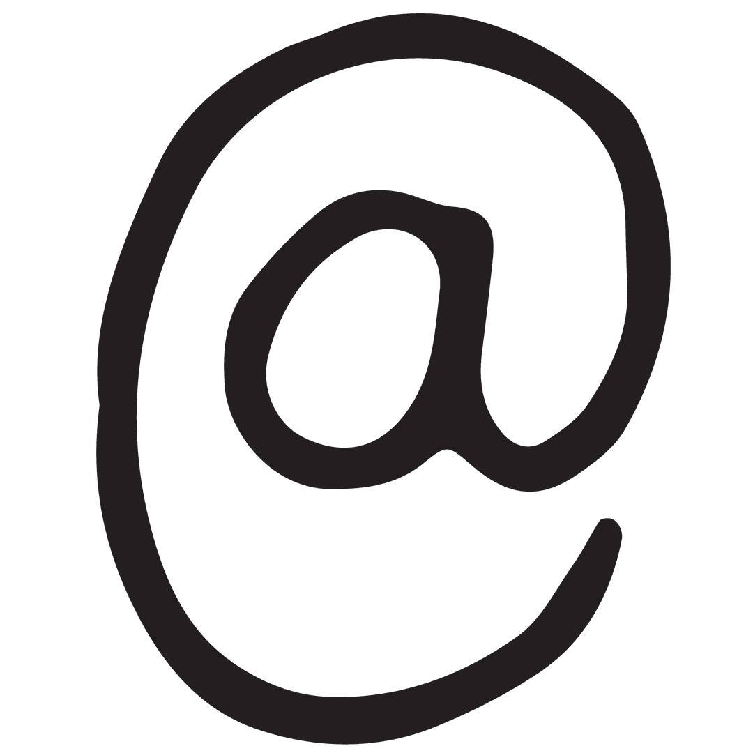 Transparent Hand-Drawn Black At Sign Illustration