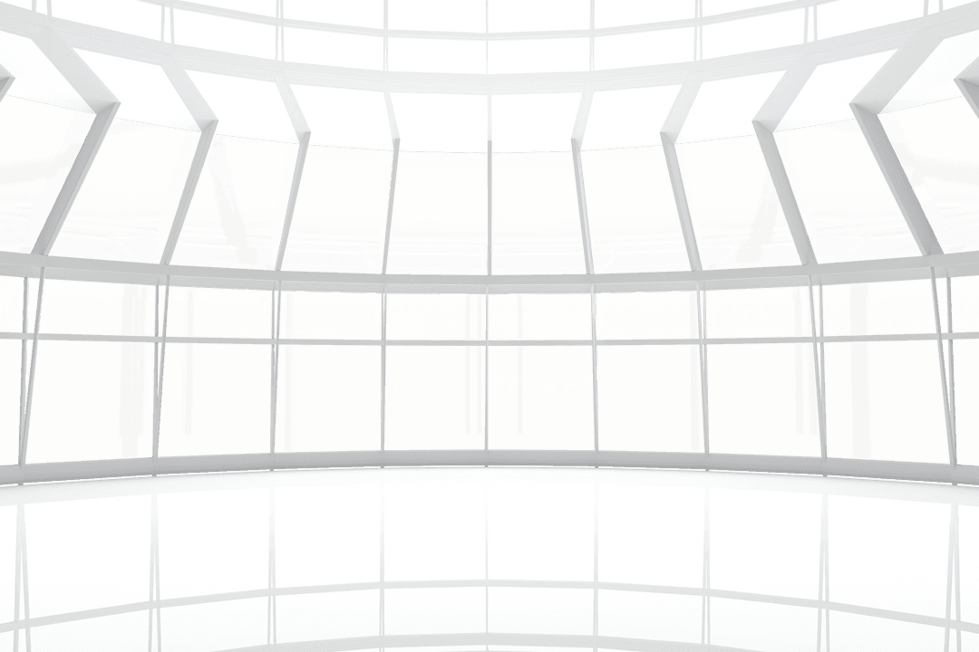 Transparent Roof with Large Curved Windows