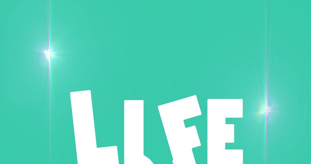 Creative Life Concept with Sparkles and Teal Background