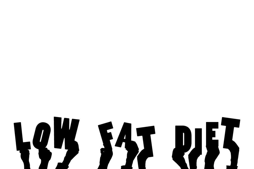 Transparent Digital Illustration of Hands Holding Low Fat Diet Sign