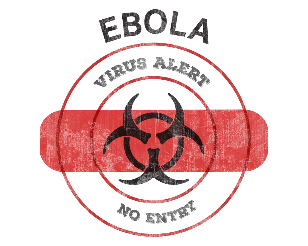 Ebola Virus Alert Icon on Transparent Background Medical Safety