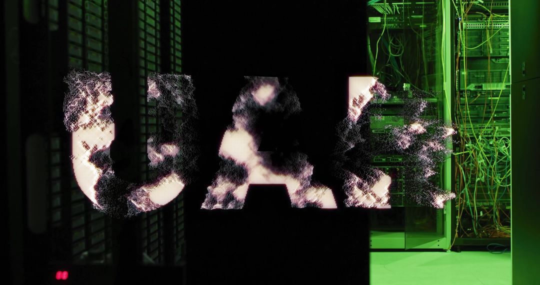 Cloud Computing Concept in Illuminated Server Room Environment