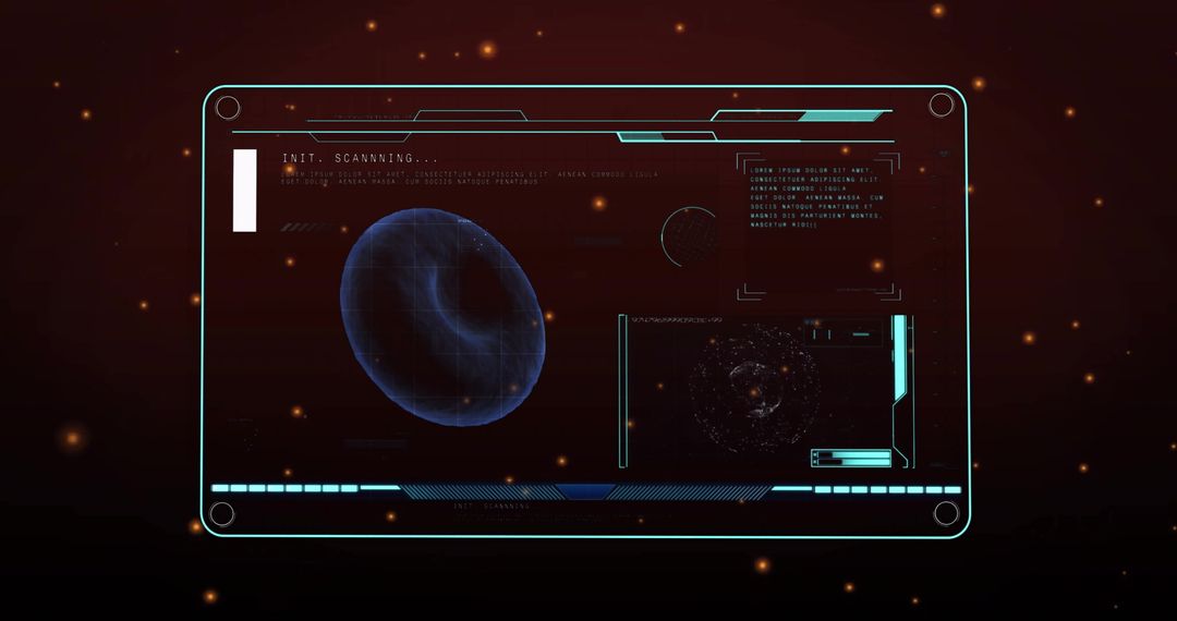 Digital Interface Illustrating Science and Data Analysis