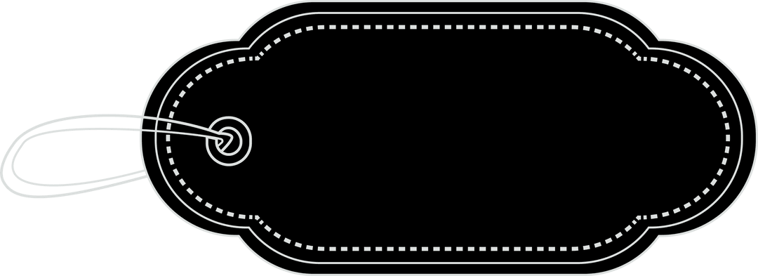 Blank vector label with string on transparent background
