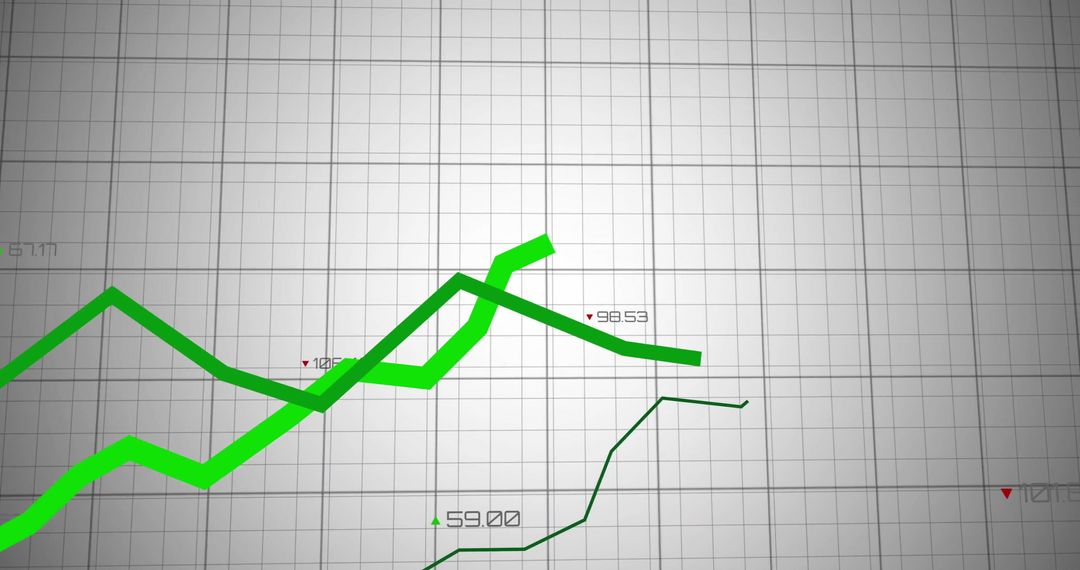 dynamic data visualization with green graph lines on white background - Free Images, Stock Photos and Pictures on Pikwizard.com