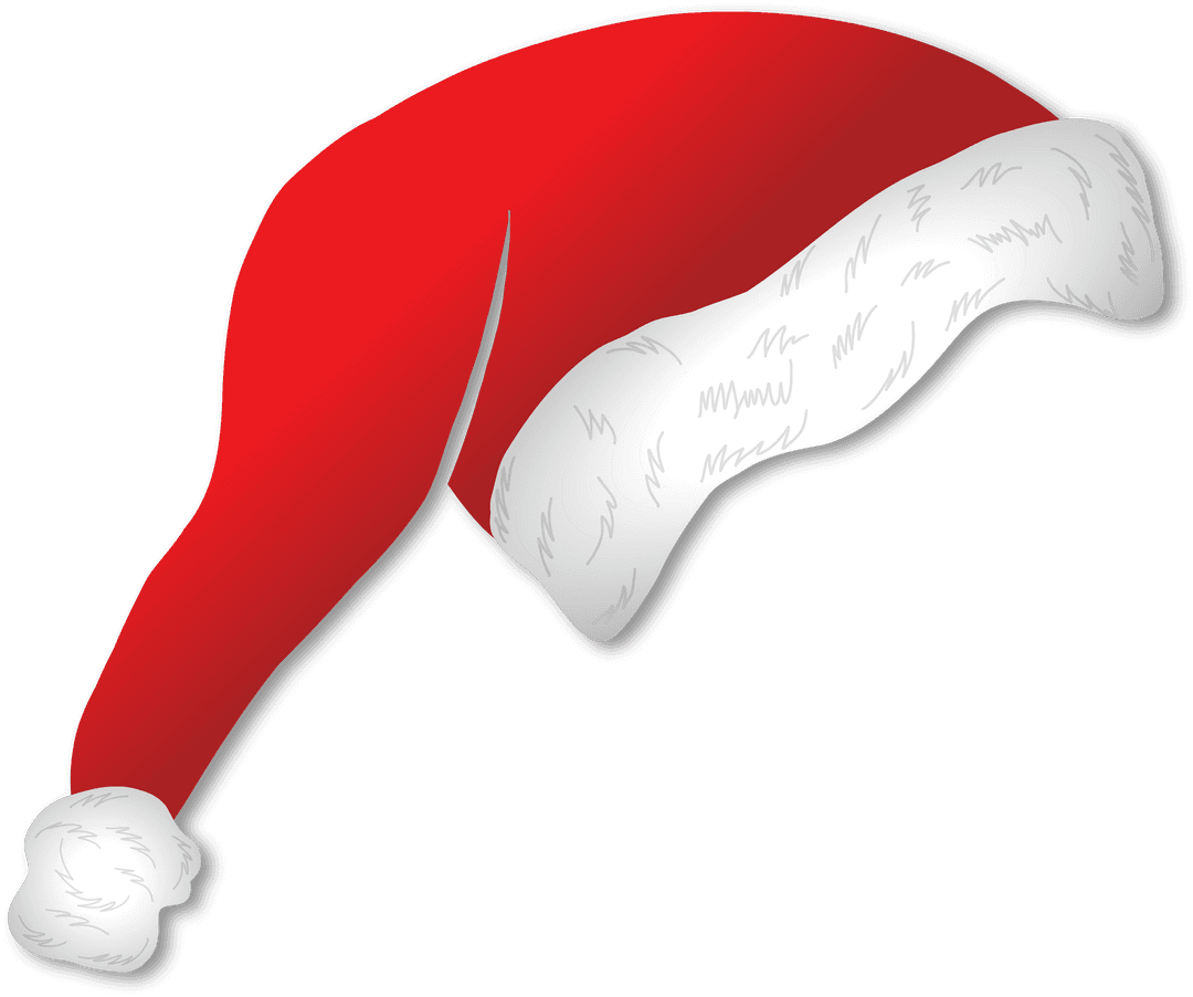 Transparent Red Santa Claus Hat Design for Holiday Decor