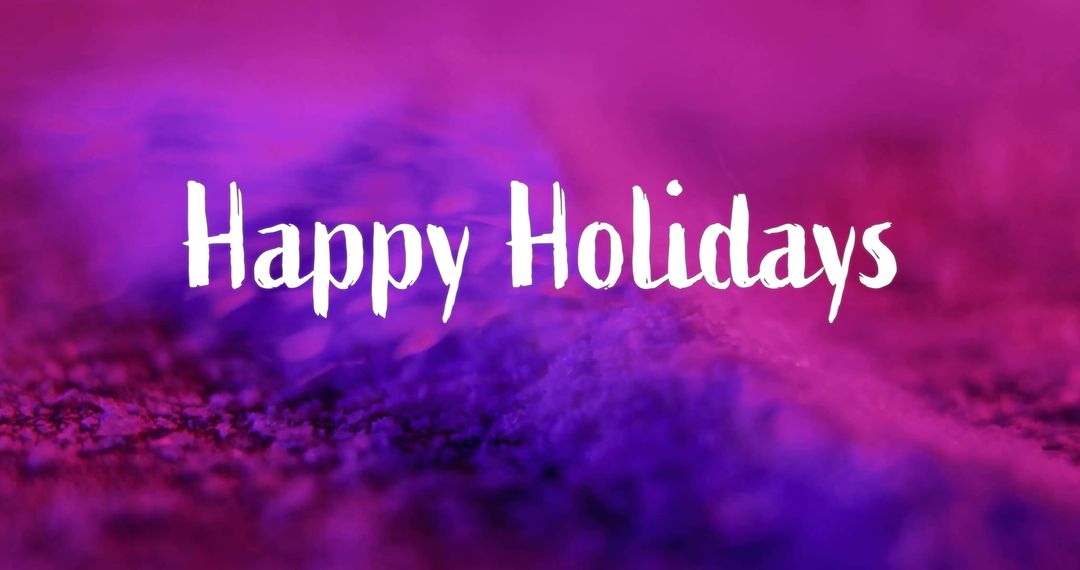 Happy Holidays Text Overlay on Colorful Background