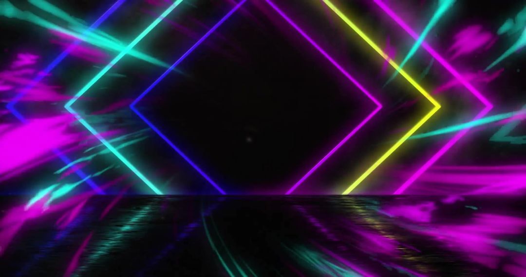 Colorful Neon Glow in Dark Reflective Surface