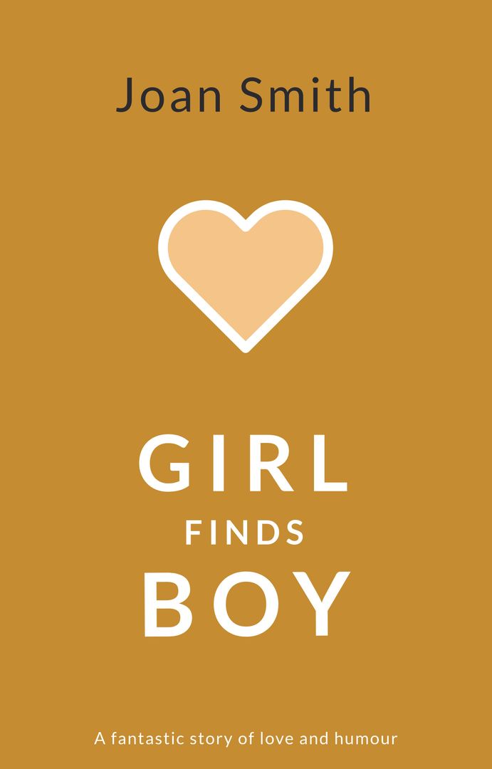 Romantic Novel Promotional Design with Heart Symbol