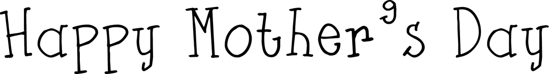 Happy Mother's Day Celebration Message Transparent Background