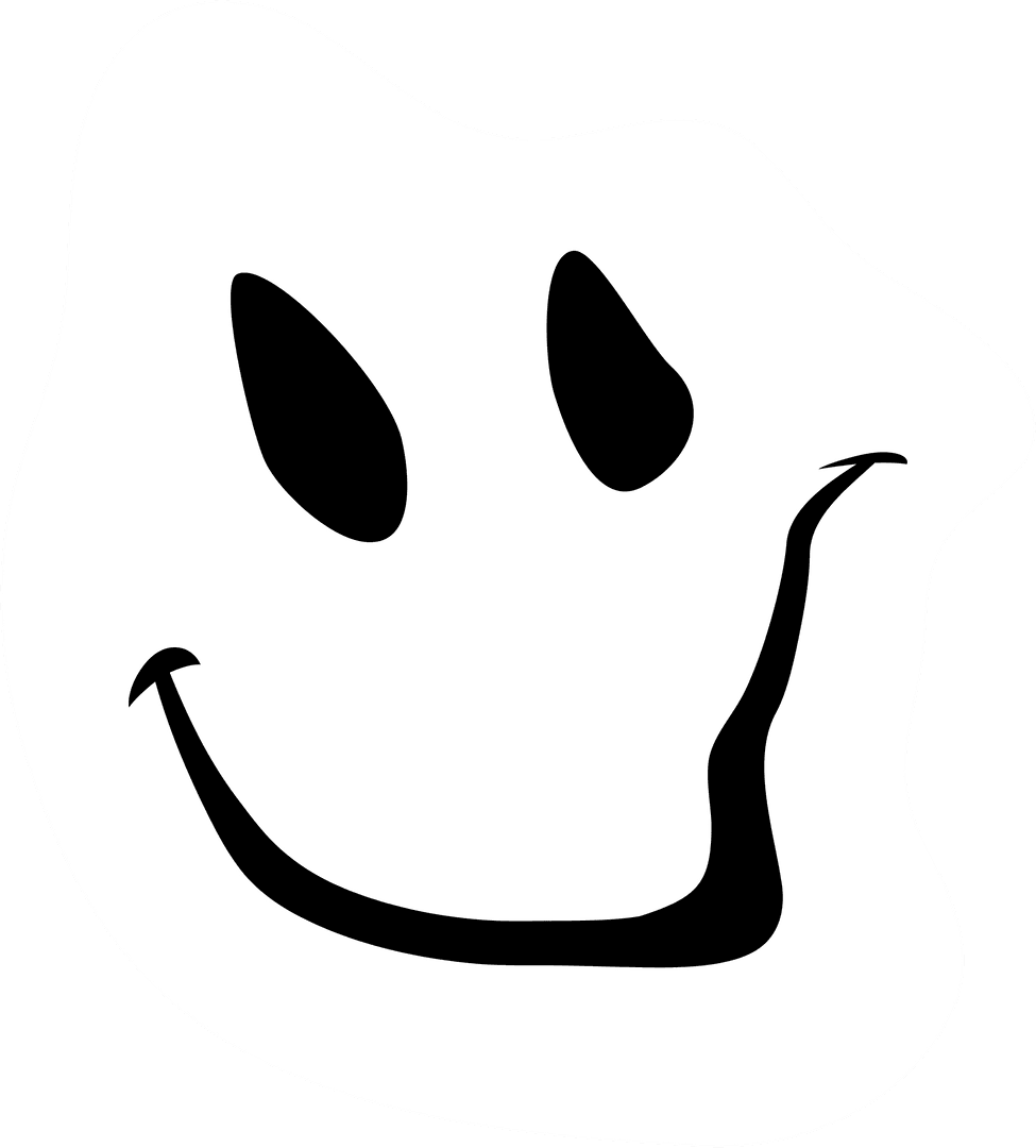 Playful Cartoon Ghost With Smiling Face On Transparent Background