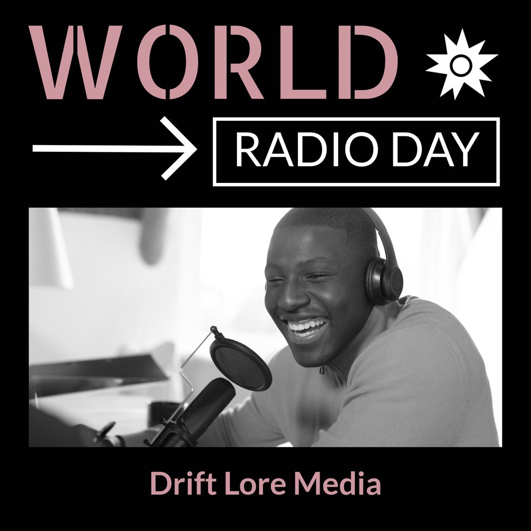 Joyful DJ Celebrating World Radio Day with Passion