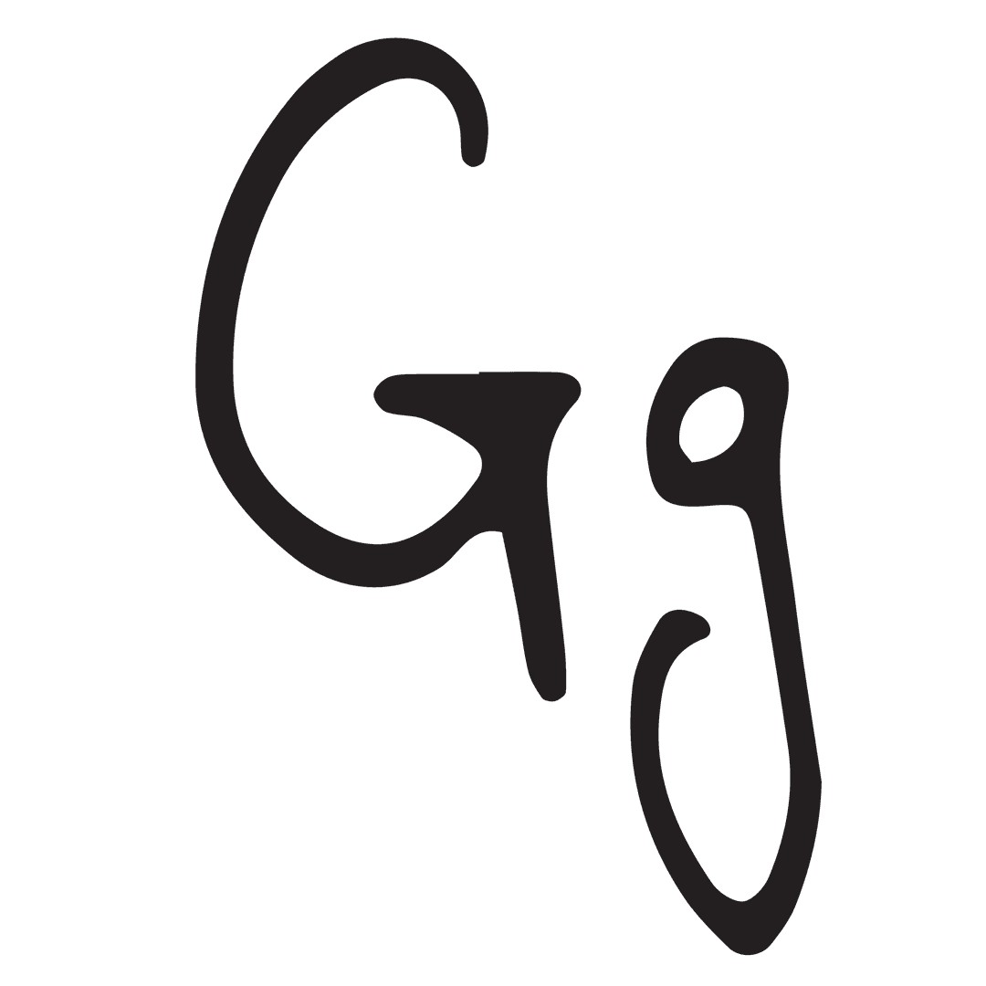 Hand-drawn Big Small Letter G Transparent Text