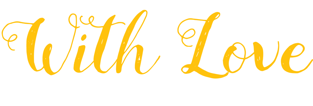 Elegant With Love Script Text on Transparent Background