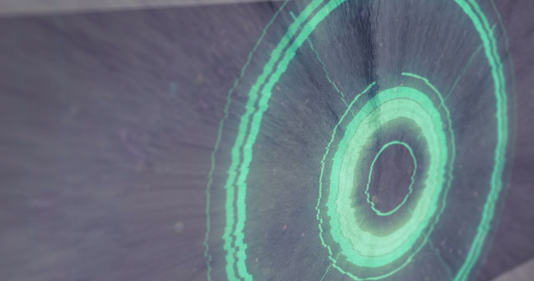 Abstract Neon Scanner Light Trails with Glitch Effect Technology Background