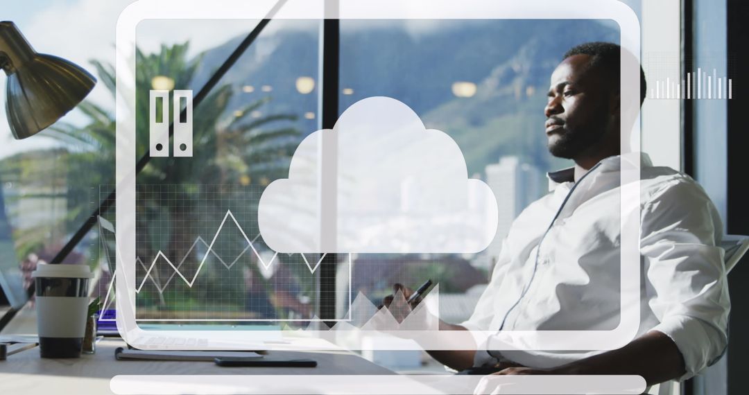 Relaxed Professional Man Open to New Opportunities in Modern Office