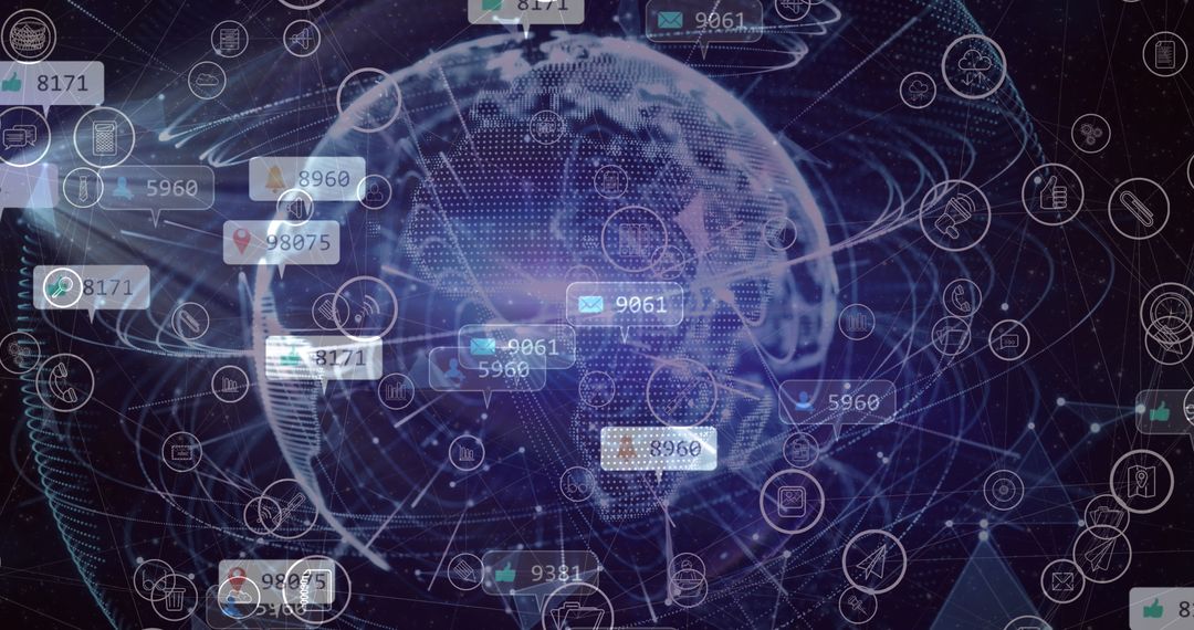 Global Network of Social Media Connections and Data Processing